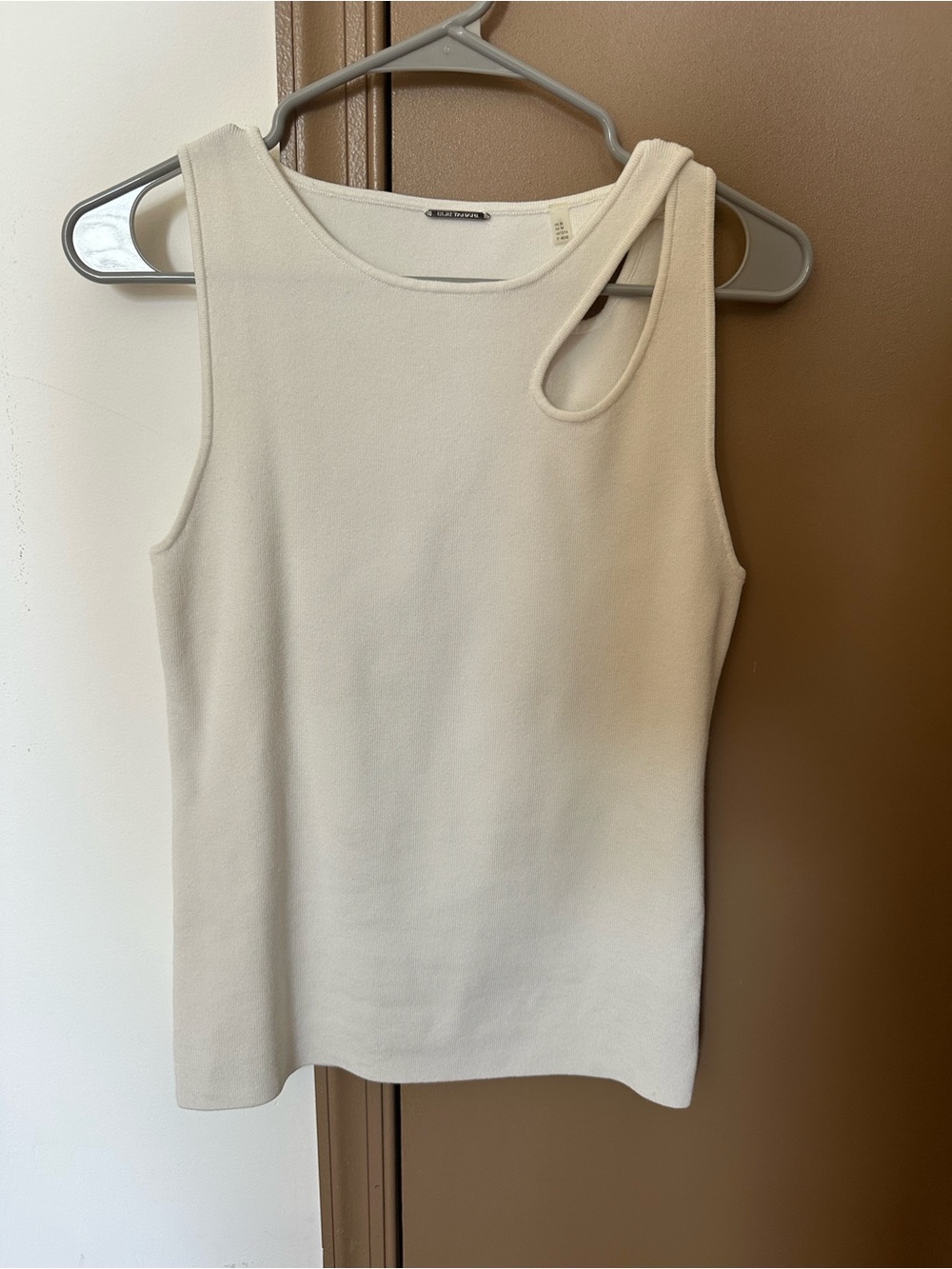 Elie Tahari asymmetrical white top